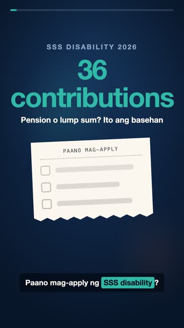 Paano Mag-apply ng SSS Disability Benefit (2026): Pension o Lump Sum