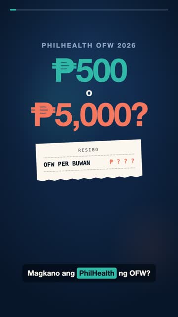 PhilHealth ng OFW 2026: ₱500 – ₱5,000 per Buwan (5%, Hindi 5.5%)